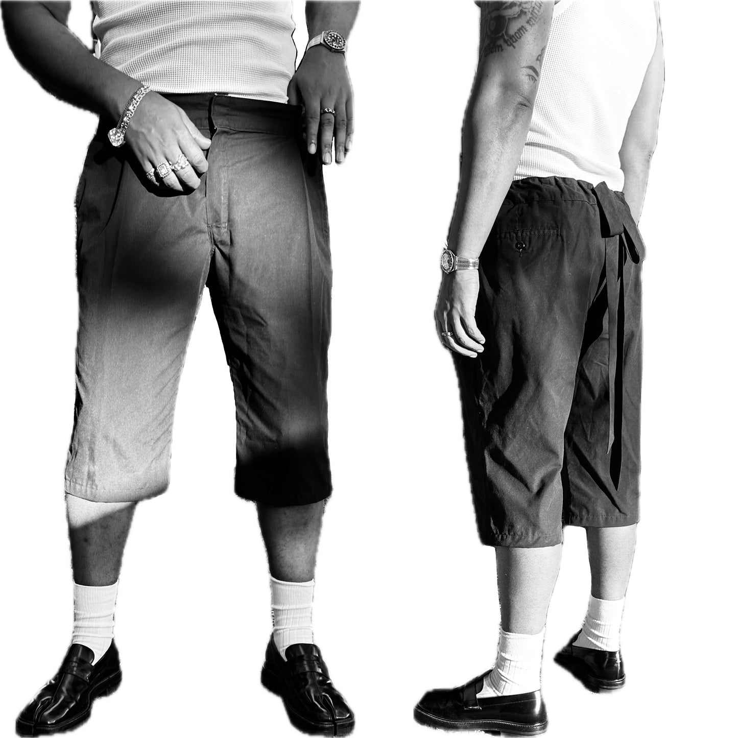 adjustable upcycled dickies shorts