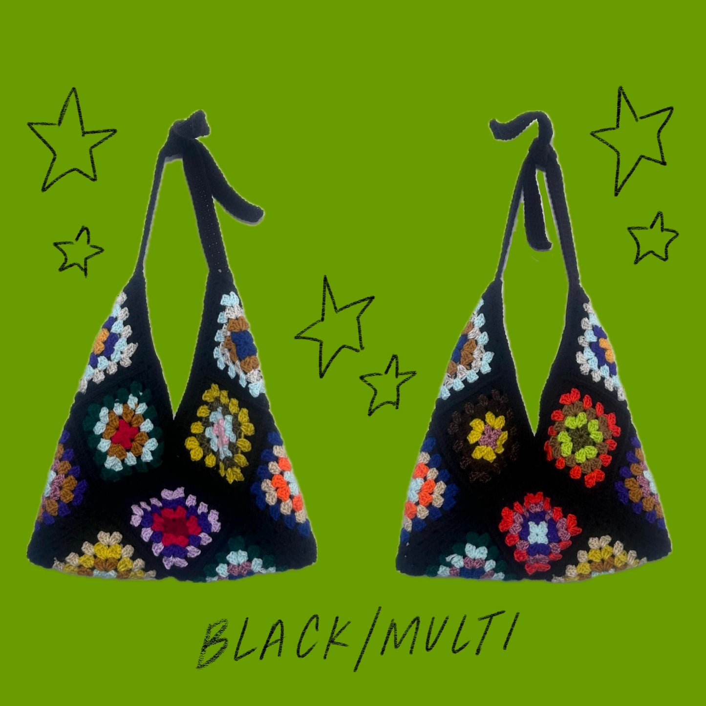 granny square tote