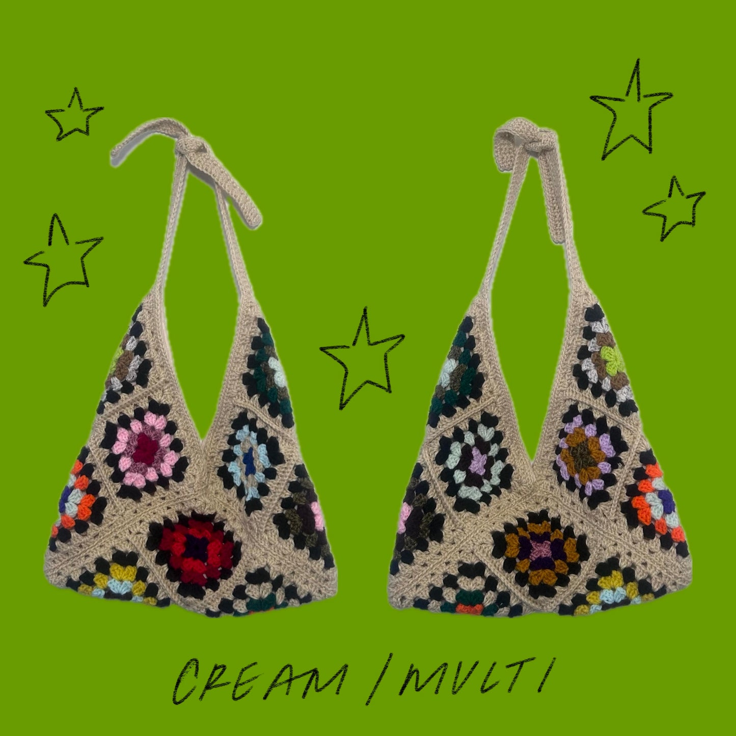 granny square tote